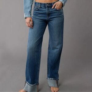 American Eagle Stovepipe Cuffed Jeans